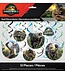 UNIQUE INDUSTRIES INC Jurassic World 4 Swirl Decorations - 12 Count