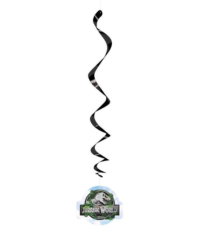 UNIQUE INDUSTRIES INC Jurassic World 4 Swirl Decorations - 12 Count