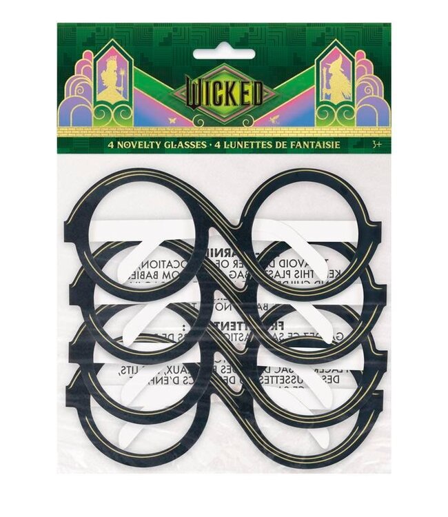 UNIQUE INDUSTRIES INC Wicked The Musical Paper Novelty Glasses - 4 Count