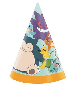UNIQUE INDUSTRIES INC Pokémon Party Hats - 8 Count