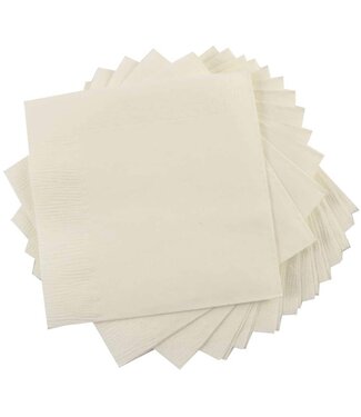 CROWN DISPLAY Ivory Beverage Napkins - 100ct