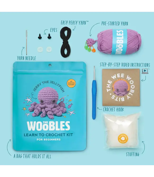 THE WOOBLES The Woobles Jerry the Jellyfish Crochet Kit