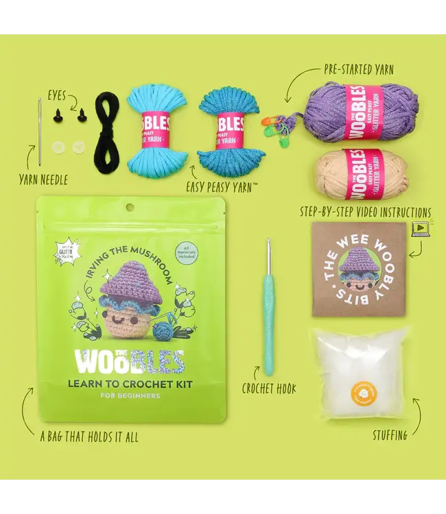 THE WOOBLES The Woobles Irving the Mushroom Crochet Kit