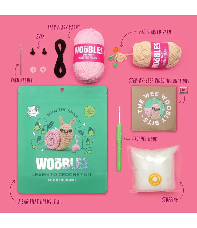 THE WOOBLES The Woobles Mimi the Snail Crochet Kit
