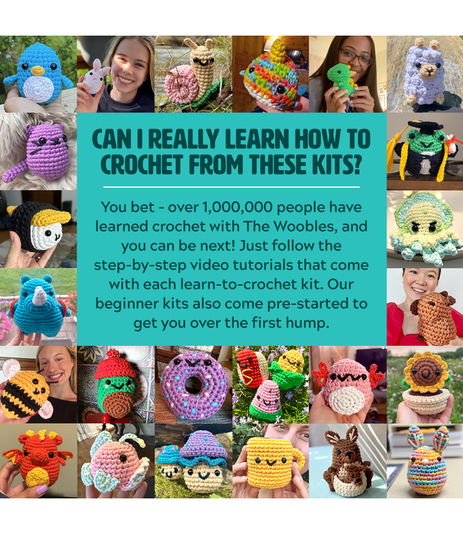 THE WOOBLES The Woobles Pierre The Penguin Crochet Kit
