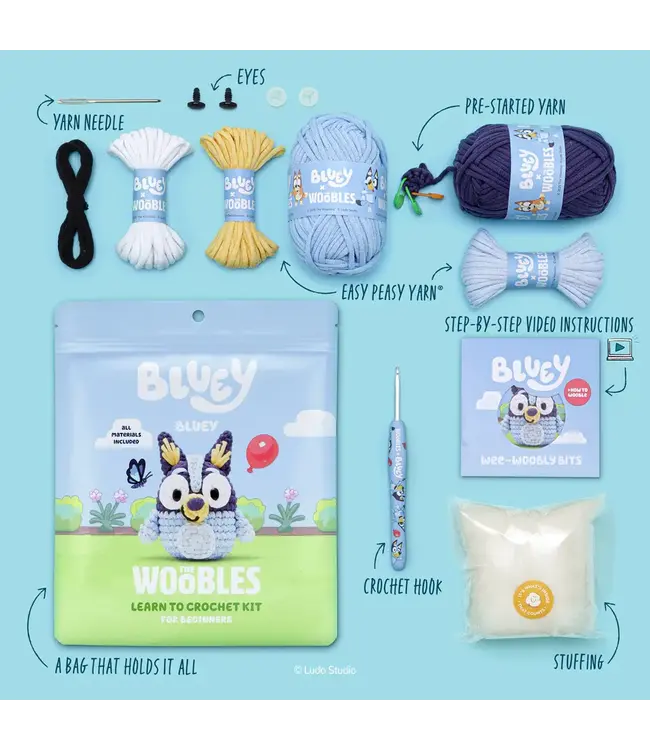 THE WOOBLES The Woobles Bluey Crochet Kit