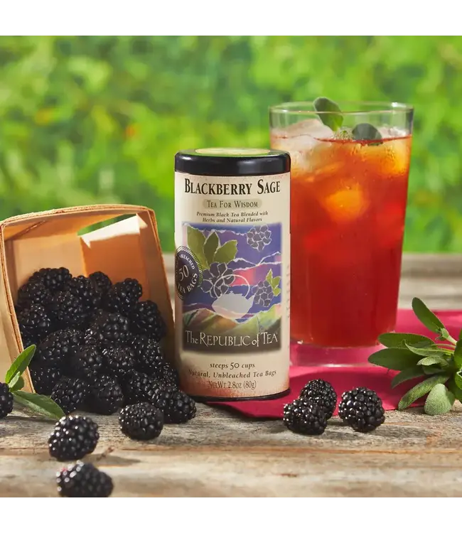 THE REPUBLIC OF TEA Blackberry Sage Black Tea Bags - 50 Count