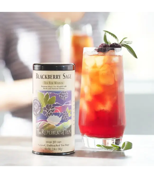 THE REPUBLIC OF TEA Blackberry Sage Black Tea Bags - 50 Count