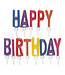 UNIQUE INDUSTRIES INC Happy Birthday Letter Candles in Holders Multicolor