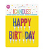 UNIQUE INDUSTRIES INC Happy Birthday Letter Candles in Holders Multicolor
