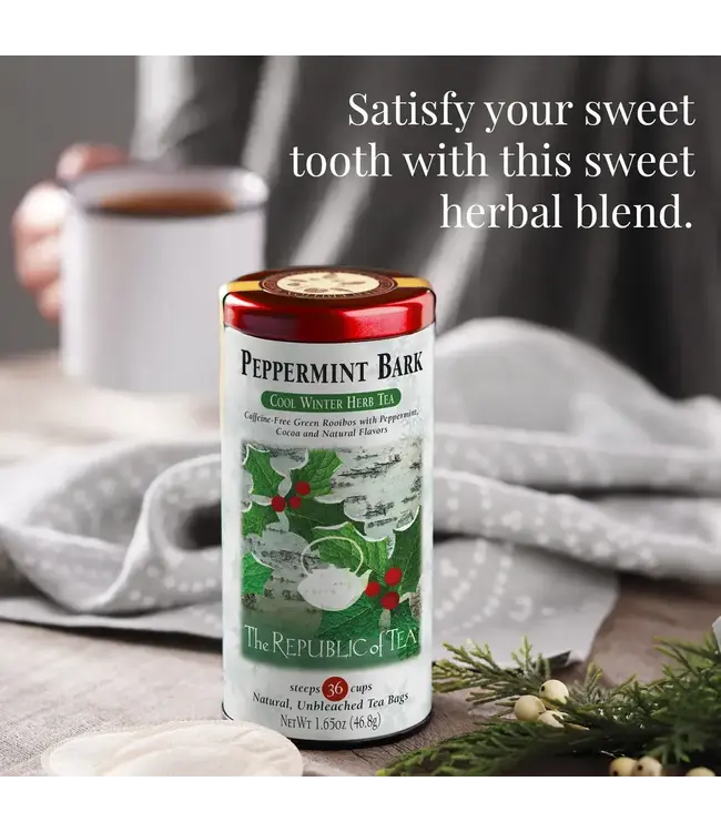 THE REPUBLIC OF TEA Peppermint Bark Herbal Tea Bags - 36ct