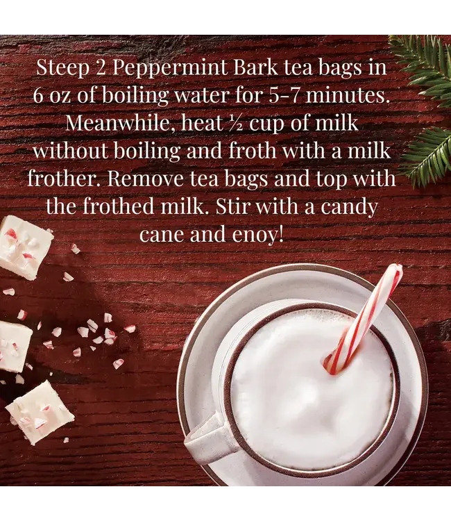 THE REPUBLIC OF TEA Peppermint Bark Herbal Tea Bags - 36ct