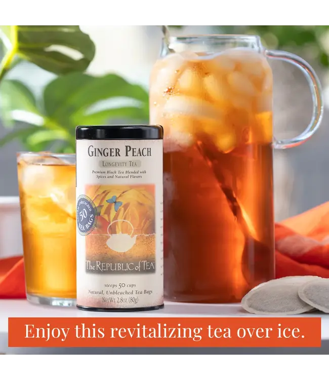 THE REPUBLIC OF TEA Ginger Peach Black Tea Bags