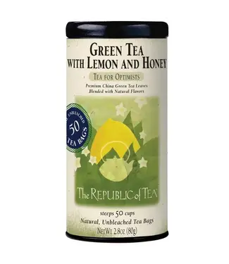 THE REPUBLIC OF TEA Green Tea With Lemon & Honey Tea Bags - 50ct