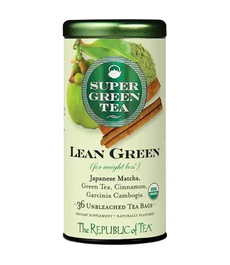 THE REPUBLIC OF TEA Organic Lean Green SuperGreen Tea Bags - 36ct