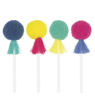 UNIQUE INDUSTRIES INC Pom Pom & Tassel Food Picks - 8 Count