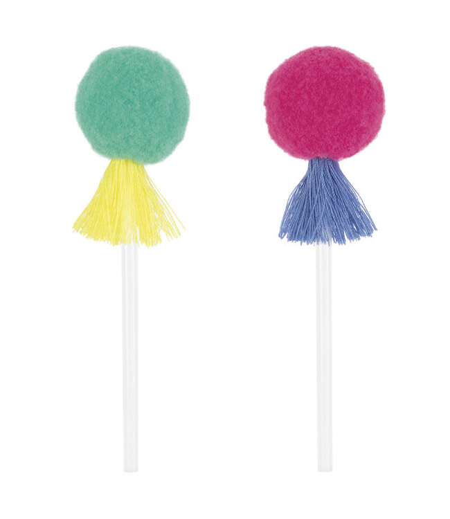 UNIQUE INDUSTRIES INC Pom Pom & Tassel Food Picks - 8 Count