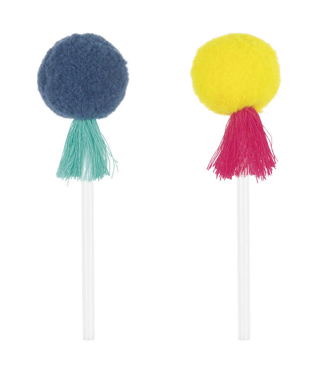 UNIQUE INDUSTRIES INC Pom Pom & Tassel Food Picks - 8 Count