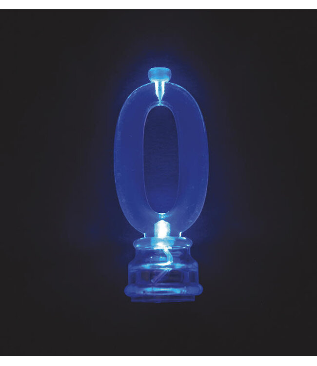 UNIQUE INDUSTRIES INC Light-Up Flashing  # 0 Shaped Plastic Candle Holder