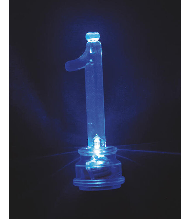 UNIQUE INDUSTRIES INC Light-Up Flashing  # 1 Shaped Plastic Candle Holder