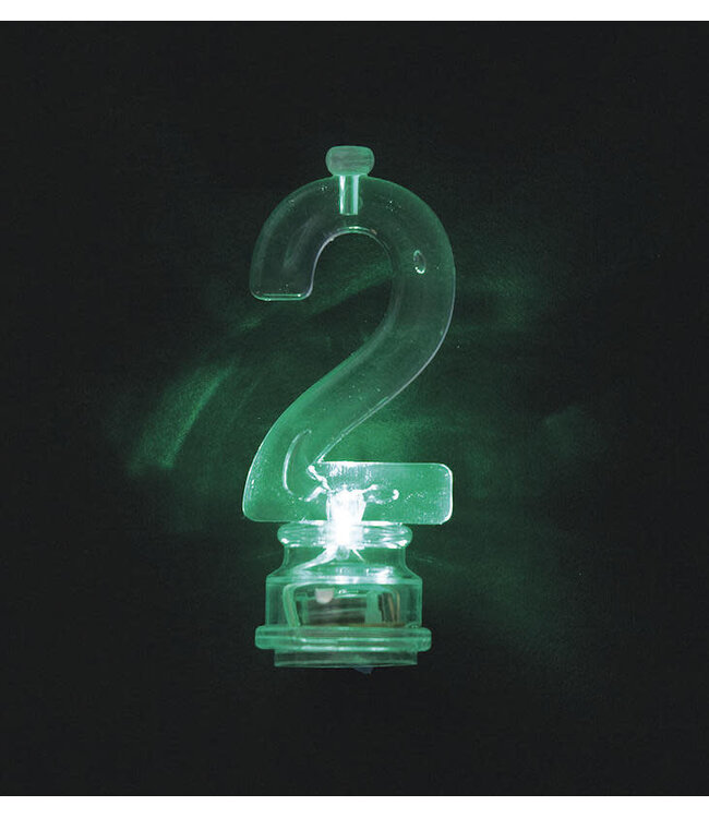 UNIQUE INDUSTRIES INC Light-Up Flashing # 2 Shaped Plastic Candle Holder