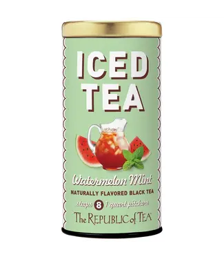 THE REPUBLIC OF TEA Watermelon Mint Black Large Iced Tea Pouches