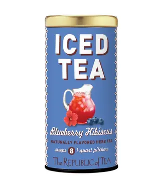 THE REPUBLIC OF TEA Blueberry Hibiscus Ice Tea pouches - 8ct