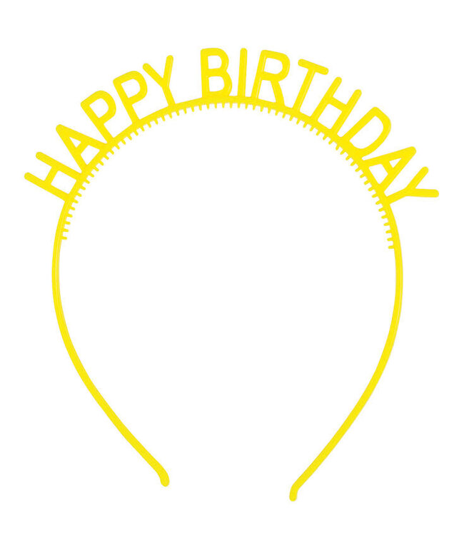 UNIQUE INDUSTRIES INC Assorted Colors Cheerful Happy Birthday Headbands - 4 Count