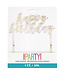 UNIQUE INDUSTRIES INC Happy Birthday Cake Topper Clear with Gold flake