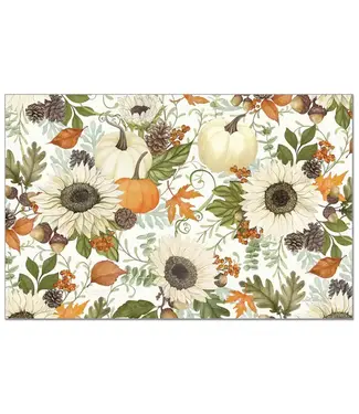 HIGHLAND HOME Farmhouse Fall 24 Premium Paper Placemats in Resealable Storage Bag Made in the USA 17" x 11"