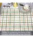 HIGHLAND HOME Farmhouse Plaid 24 Premium Paper Placemats in Resealable Storage Bag Made in the USA 17" x 11"