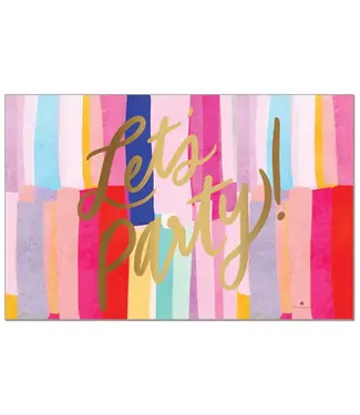 HIGHLAND HOME Let's Party 24 Premium Paper Placemats in Resealable Storage Bag Made in the USA 17" x 11"