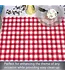HIGHLAND HOME Red Gingham 24 Premium Paper Placemats in Resealable Storage Bag Made in the USA 17" x 11"