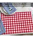 HIGHLAND HOME Red Gingham 24 Premium Paper Placemats in Resealable Storage Bag Made in the USA 17" x 11"