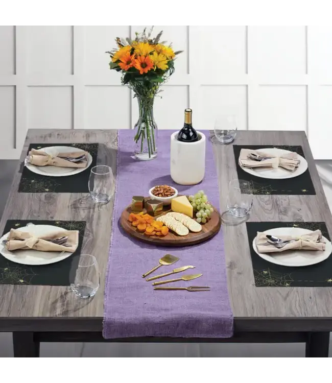 HIGHLAND HOME Spiderwebs 24 Premium Paper Placemats in Resealable Storage Bag Made in the USA 17" x 11"