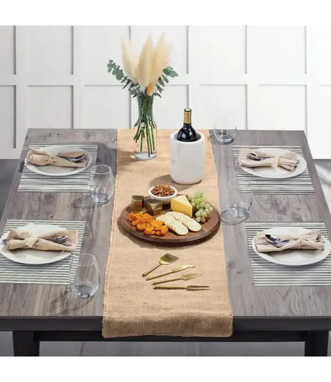 HIGHLAND HOME Ticking Stripe 24 Premium Paper Placemats in Resealable Storage Bag Made in the USA 17" x 11"