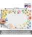 HIGHLAND HOME Watercolor Florals 24 Premium Paper Placemats in Resealable Storage Bag Made in the USA 17" x 11"