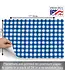 HIGHLAND HOME Blue Gingham 24 Premium Paper Placemats in Resealable Storage Bag Made in the USA 17" x 11"