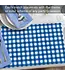 HIGHLAND HOME Blue Gingham 24 Premium Paper Placemats in Resealable Storage Bag Made in the USA 17" x 11"