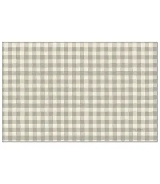HIGHLAND HOME Fall Gingham 24 Premium Paper Placemats in Resealable Storage Bag Made in the USA 17" x 11"