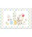 HIGHLAND HOME Bunny Checkerboard 24 Premium Paper Placemats in Resealable Storage Bag Made in the USA 17" x 11"