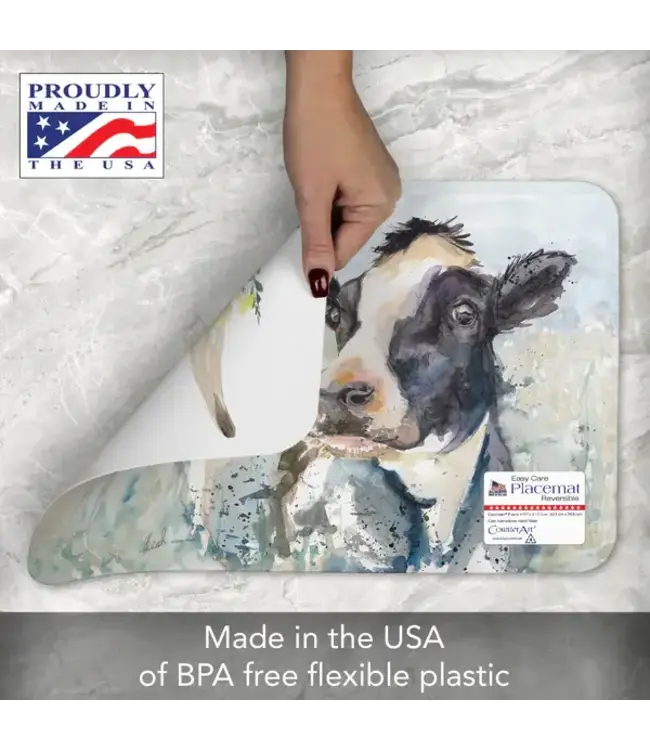 HIGHLAND HOME Home on The Range Reversible Easy Care Flexible Placemat