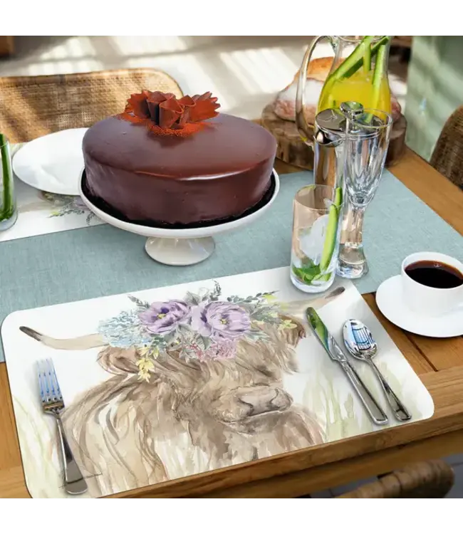 HIGHLAND HOME Home on The Range Reversible Easy Care Flexible Placemat