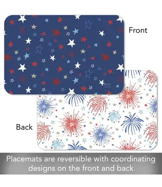HIGHLAND HOME Star Spangled Reversible Easy Care Placemat