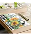 HIGHLAND HOME CounterArt Sunflower Fields Reversible Easy Care Flexible Placemat