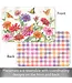HIGHLAND HOME Zinnias & Butterflies Reversible Easy Care Flexible Placemat