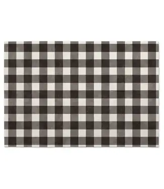 HIGHLAND HOME Farmhouse Check Poly-Cotton Blend Fabric Placemat 18" x 12"