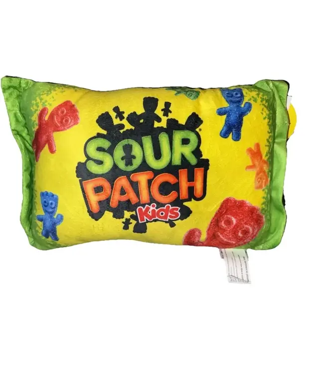 ISCREAM Sour Patch Kids Candy Pillow Set W/4 Plush Kids Inside
