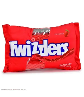 ISCREAM Twizzlers Strawberry Package Pillow W/ 4 Plush Twizzlers