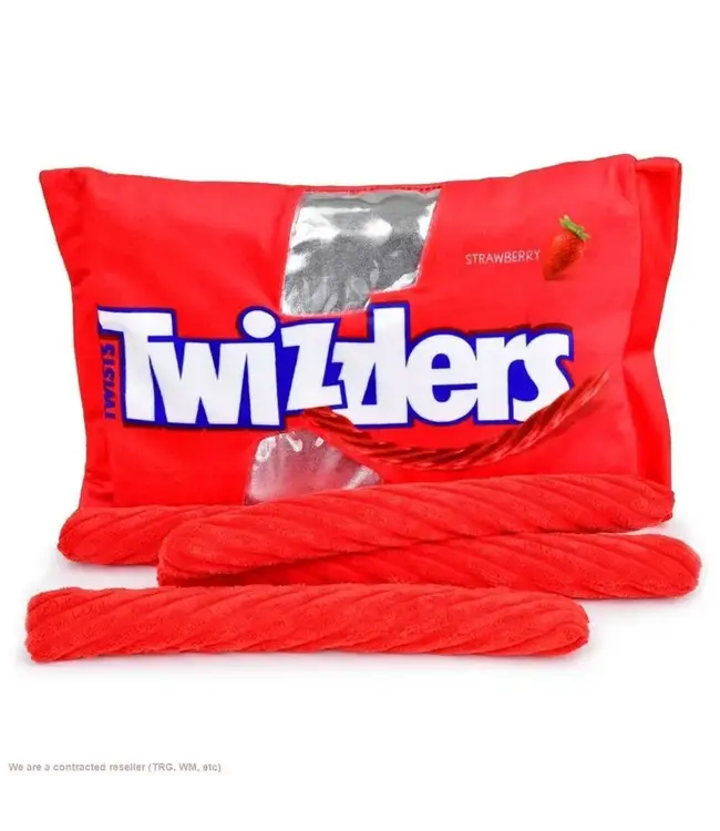 ISCREAM Twizzlers Strawberry Package Pillow W/ 4 Plush Twizzlers